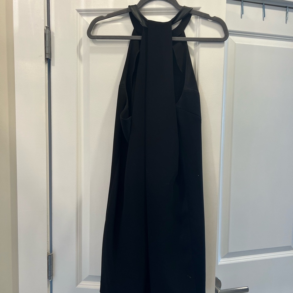 Robert Rodriguez Black Sleeveless Halter Cocktail Dress